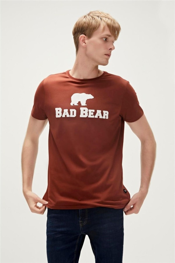 BAD BEAR 19.01.07.002 BER BEAR AYI BASKI 0 YAKA KISA KOL TSHIRT