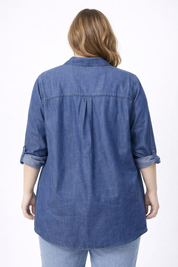 BENA LISA TEK CEP SALAS  INCE KUMAS UZUN KOL KOT GOMLEK TUNIK