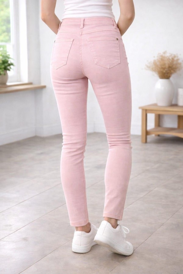 BOLINTO 480 YANLARI ZINCIRLI YUKSEK BEL 5 CEP LIKRALI  DAR PACA PANTOLON