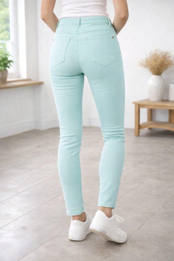 BOLINTO 480 YANLARI ZINCIRLI YUKSEK BEL 5 CEP LIKRALI  DAR PACA PANTOLON