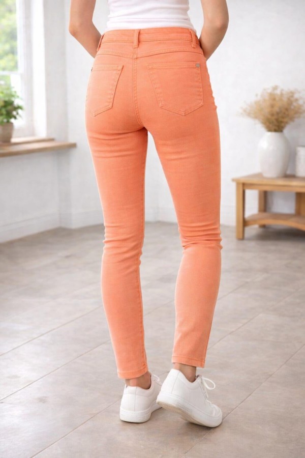 BOLINTO 480 YANLARI ZINCIRLI YUKSEK BEL 5 CEP LIKRALI  DAR PACA PANTOLON