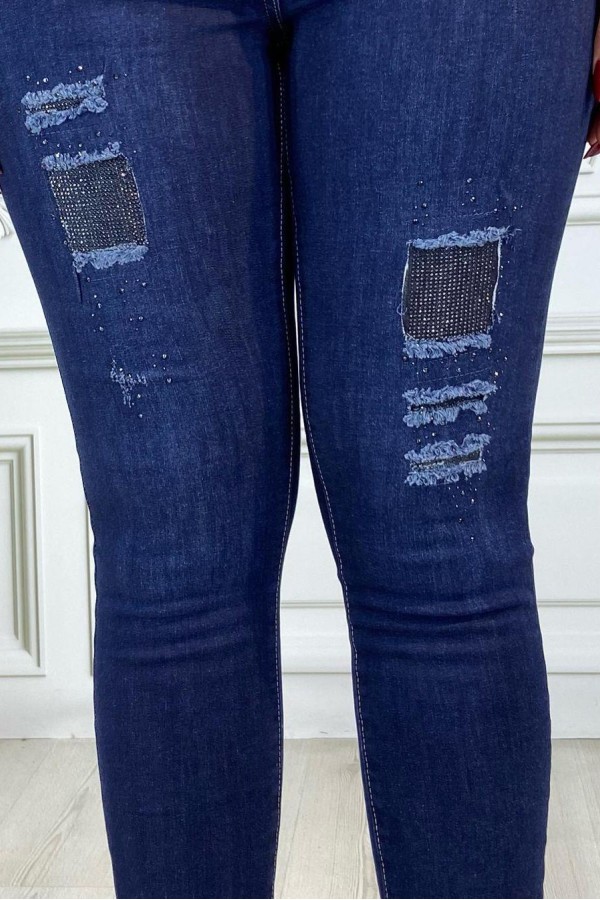 BOLINTO 5 CEP TASLI YIRTIKLI YUKSEK BEK LIKRALI DAR PACA KOT PANTOLON