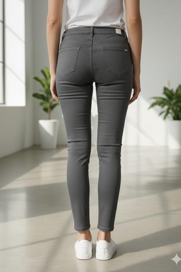 BOLINTO YANLARI ZINCIRLI YUKSEK BEL 5 CEP LIKRALI  DAR PACA PANTOLON