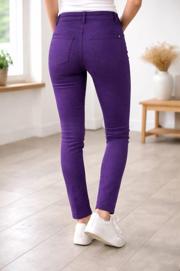 BOLINTO 480 YANLARI ZINCIRLI YUKSEK BEL 5 CEP LIKRALI  DAR PACA PANTOLON