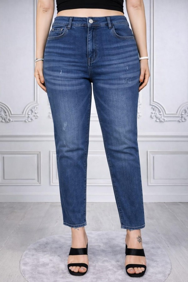 BONITA LIZ 5 CEP YIRTIK DETAY PACA ACIK  DENIM PANTOLON