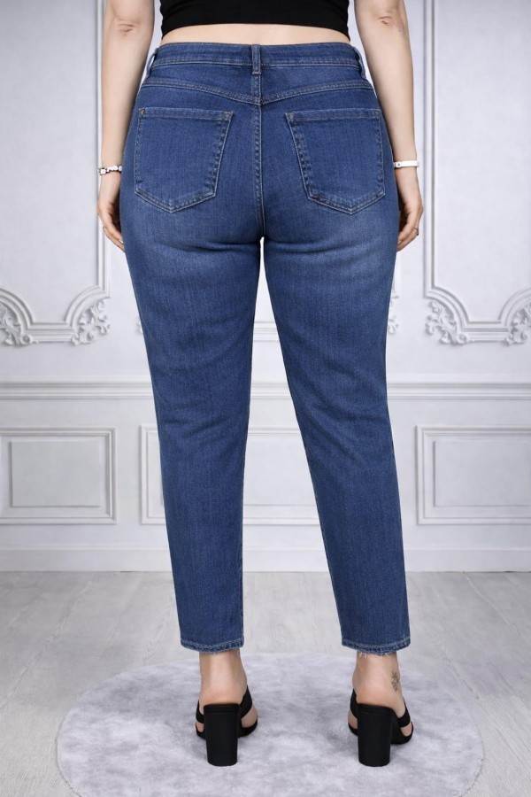 BONITA LIZ 5 CEP YIRTIK DETAY PACA ACIK  DENIM PANTOLON