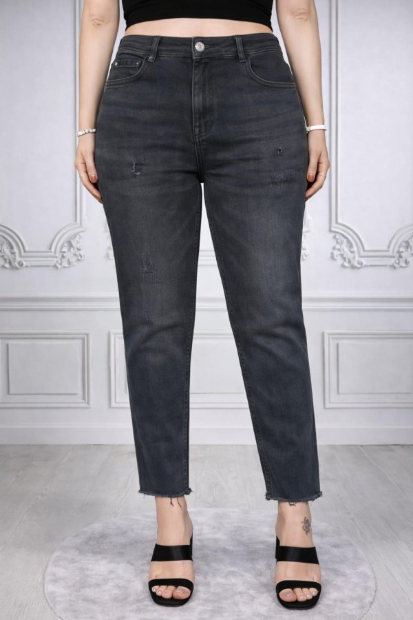 BONITA LIZ 5 CEP YIRTIK DETAY PACA ACIK  DENIM PANTOLON