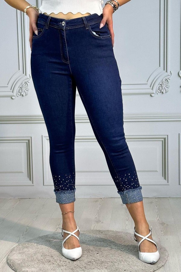 BONITA LIZ TOPARLAYICI DUBLE PACA TASLI  LIKRALI DAR PACA KOT PANTOLON