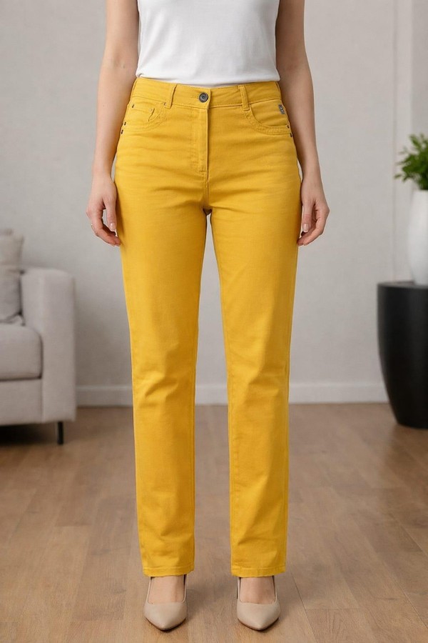 BONITALIZ 185 ARKA CEP TASLI  YUKSEK BEL 5 CEP LIKRALI  BORU PACA PANTOLON