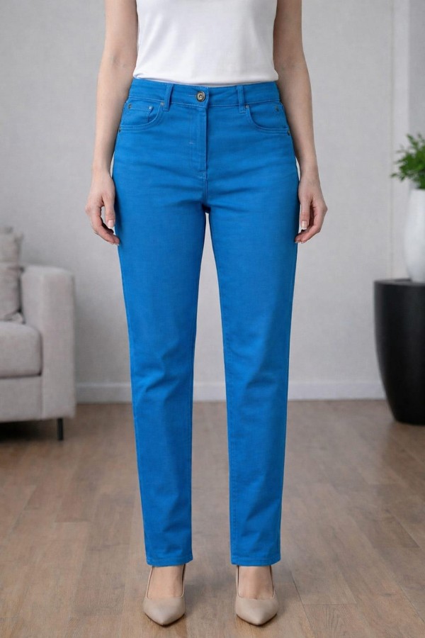 BONITALIZ 185 ARKA CEP TASLI  YUKSEK BEL 5 CEP LIKRALI  BORU PACA PANTOLON