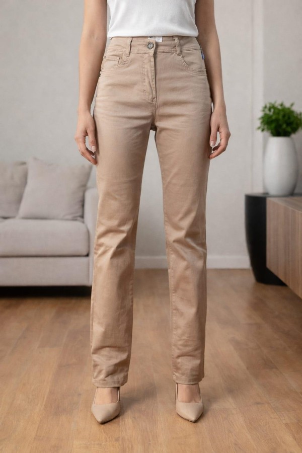 BONITALIZ 185 ARKA CEP TASLI  YUKSEK BEL 5 CEP LIKRALI  BORU PACA PANTOLON