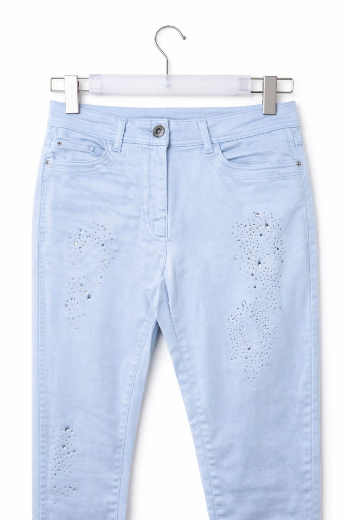 BONITALIZ 475 ON TAS BASKILI YUKSEK BEL 5 CEP LIKRALI  DAR PACA PANTOLON