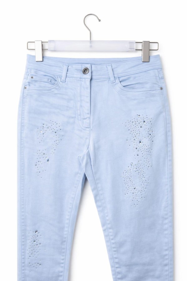 BONITALIZ 475 ON TAS BASKILI YUKSEK BEL 5 CEP LIKRALI  DAR PACA PANTOLON