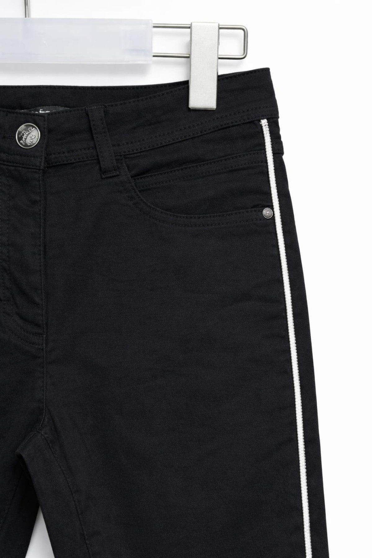 BONITALIZ 583 YANLARI ZINCIRLI YUKSEK BEL 5 CEP LIKRALI  DAR PACA PANTOLON