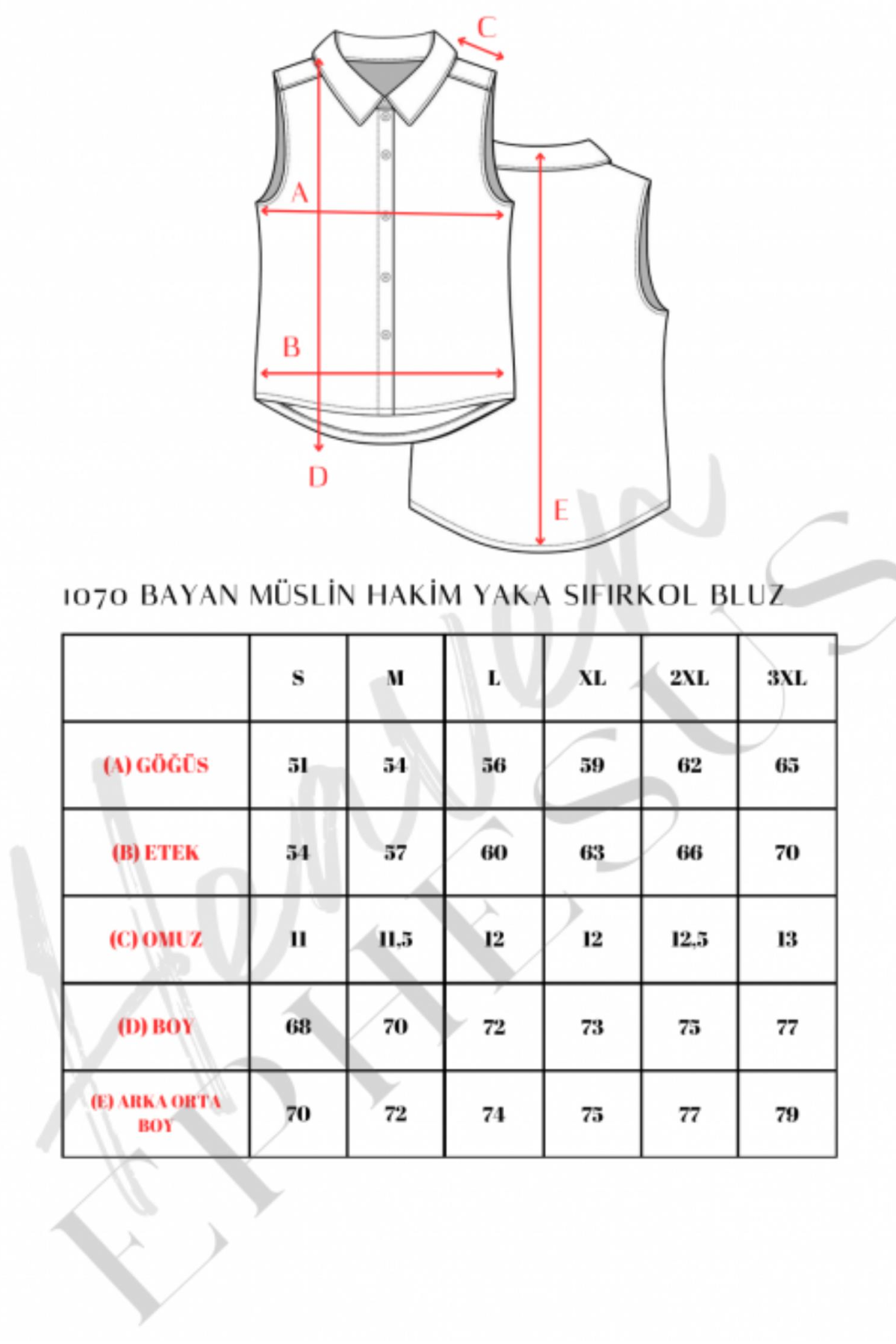 HEAVEN 1070 MUSLIN HAKIM YAKA  SIFIR KOL BLUZ