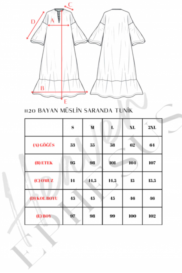 HEAVEN 1120 MUSLIN SARANDA TUNIK