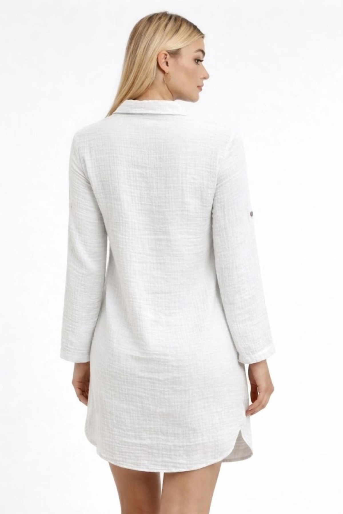 HEAVEN 1190 MUSLIN NISA UZUN KOL TUNIK