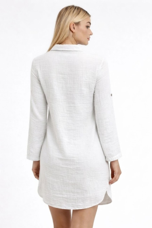 HEAVEN 1190 MUSLIN NISA UZUN KOL TUNIK