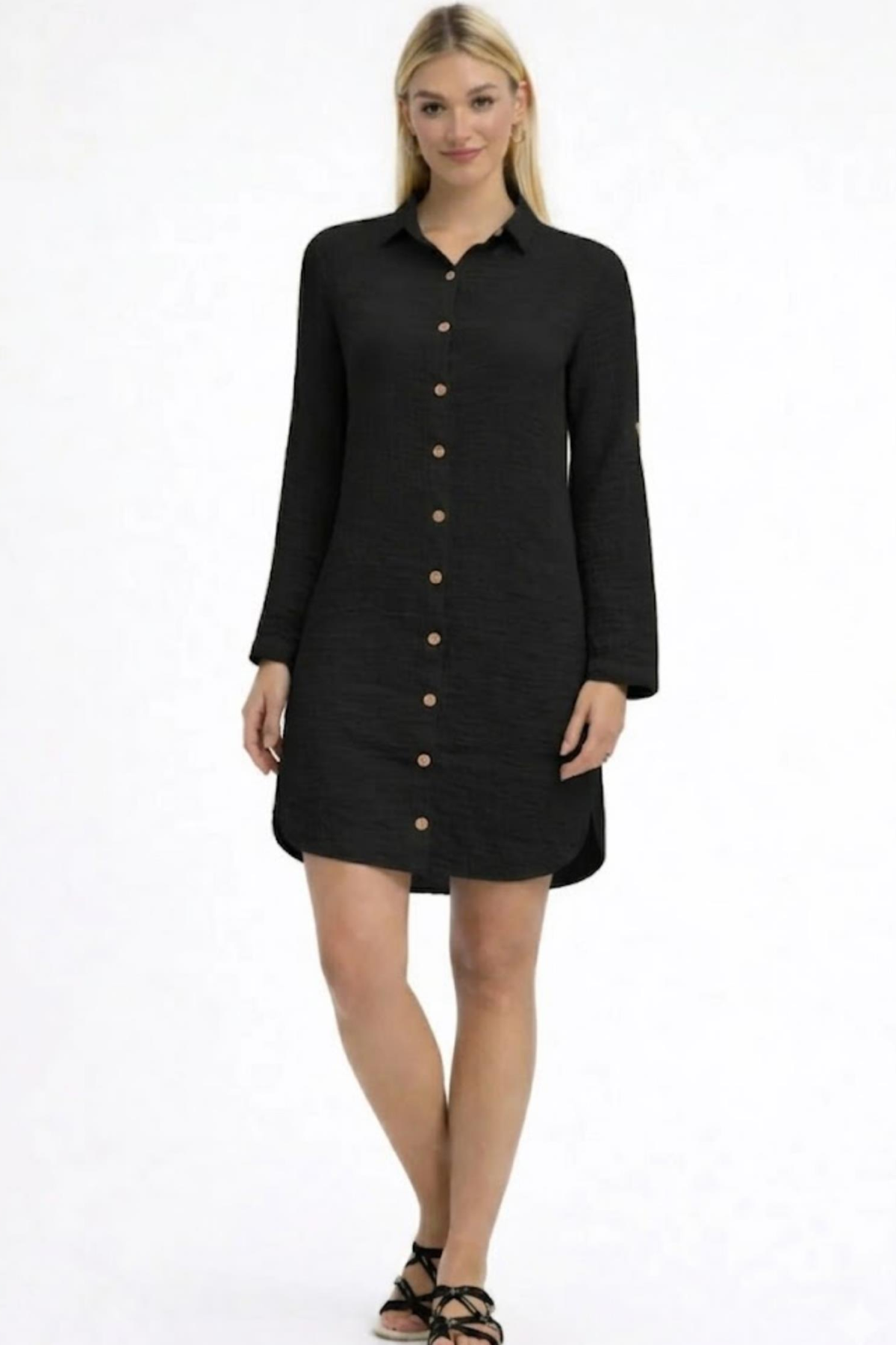 HEAVEN 1190 MUSLIN NISA UZUN KOL TUNIK