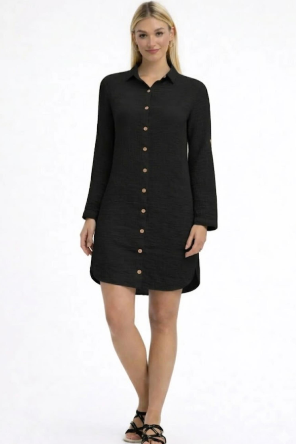 HEAVEN 1190 MUSLIN NISA UZUN KOL TUNIK