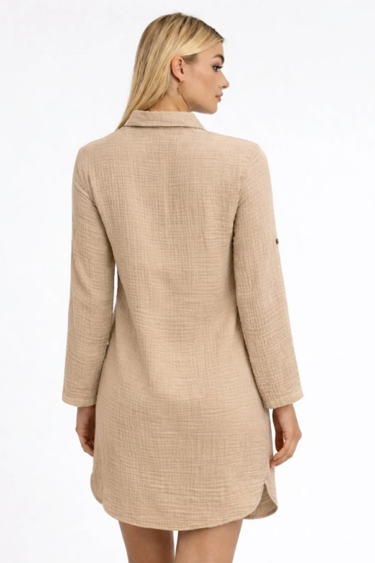 HEAVEN 1190 MUSLIN NISA UZUN KOL TUNIK