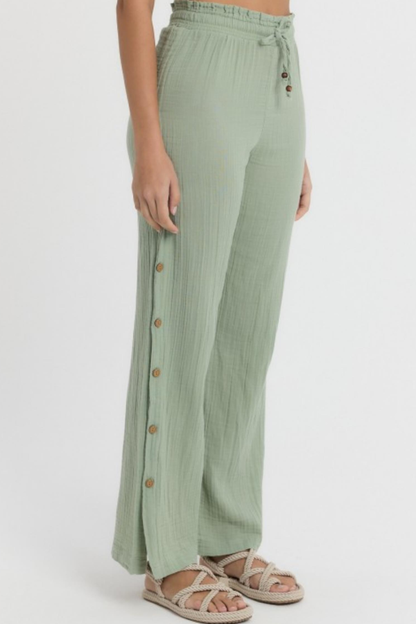 HEAVEN 2100 MUSLIN DUGMELI KADIN PANTOLON