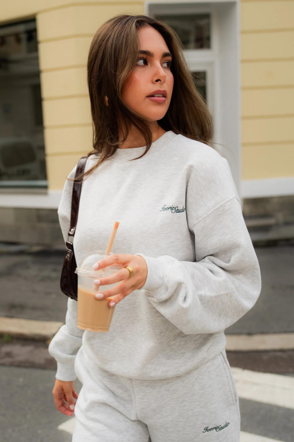 IVORIE STUDIO BASIC 0 YAKA UZUN KOL SWEAT