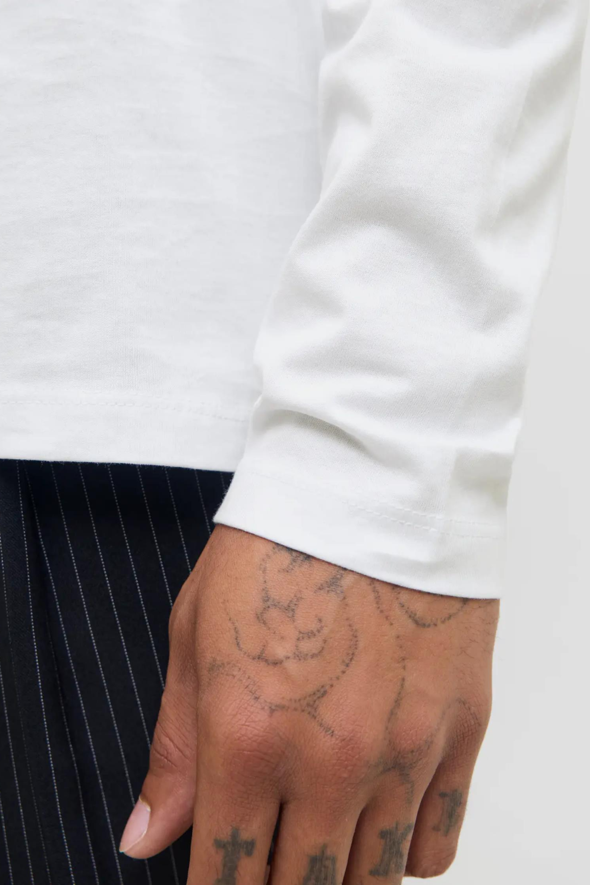 JACK&JONES 112279538 JJE ORGANIC BASIC 0 YAKA  UZUN KOL ERKEK TSH