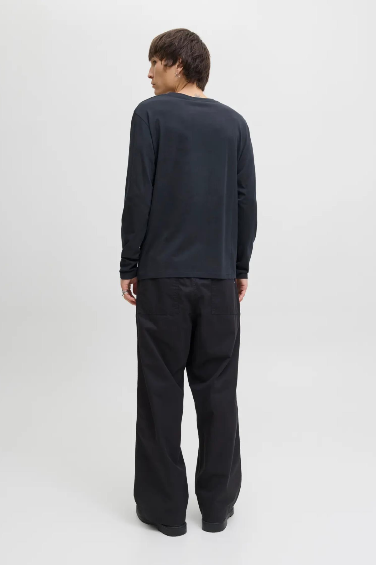 JACK&JONES 112279538 JJE ORGANIC BASIC 0 YAKA  UZUN KOL ERKEK TSH