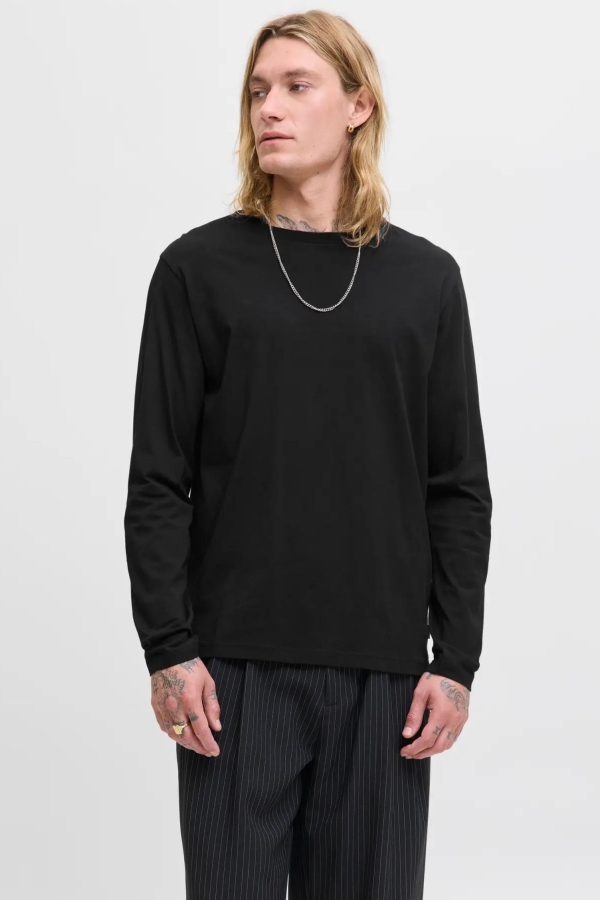 JACK&JONES 112279538 JJE ORGANIC BASIC 0 YAKA  UZUN KOL ERKEK TSH