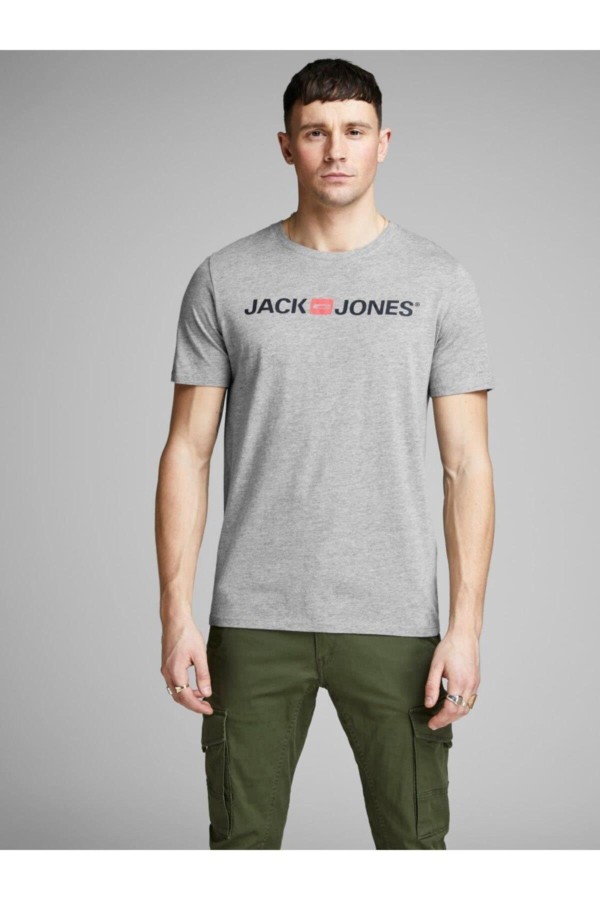 JACK&JONES 12137126 ON JACK&JONES YAZILI 0 YAKA KISA KOL TSH