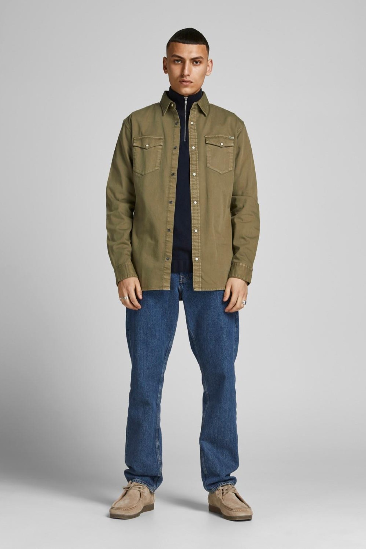 JACK&JONES 12138115 2 CEP CITCITLI UZUN KOL KOT GOMLEK