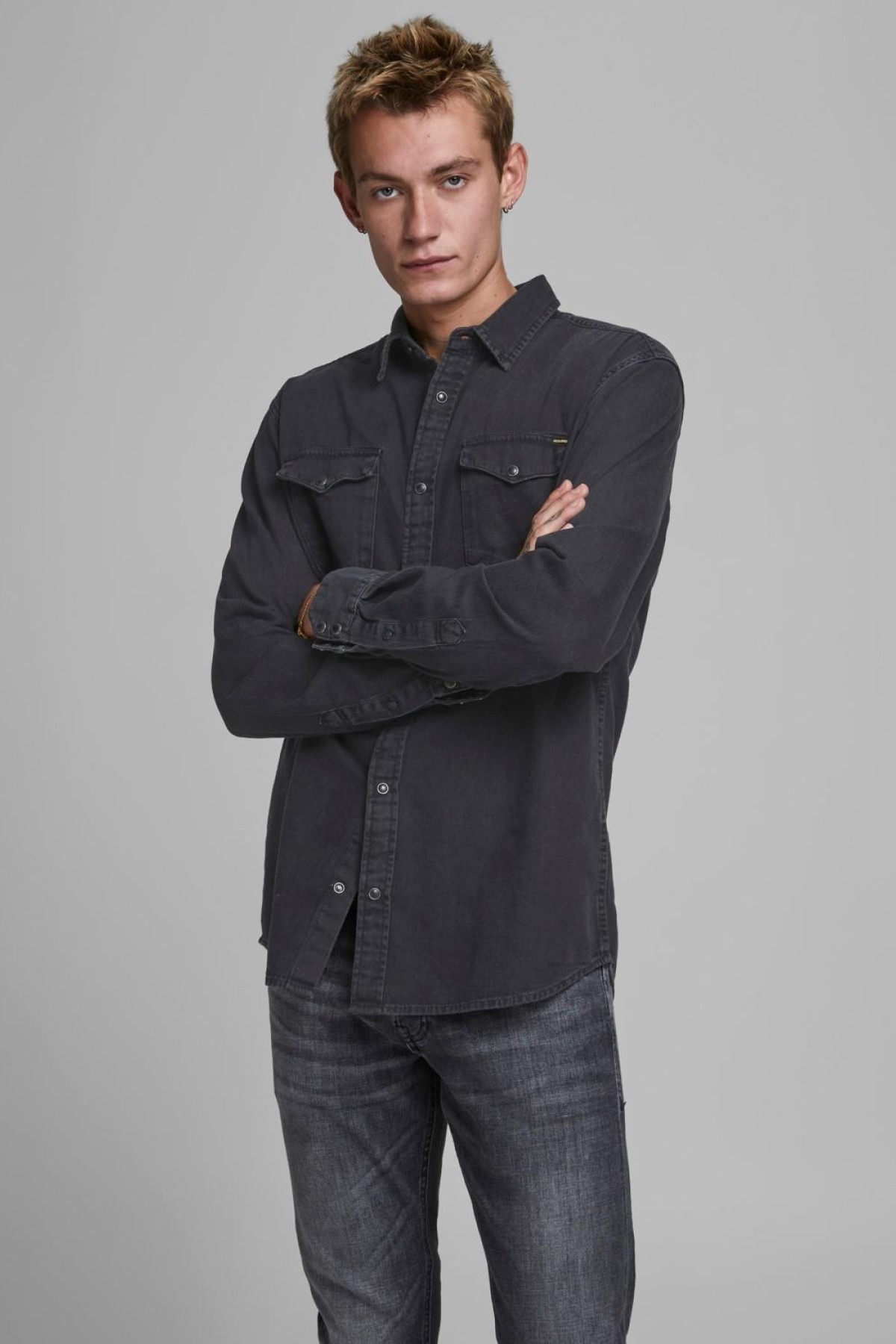 JACK&JONES 12138115 2 CEP CITCITLI UZUN KOL KOT GOMLEK