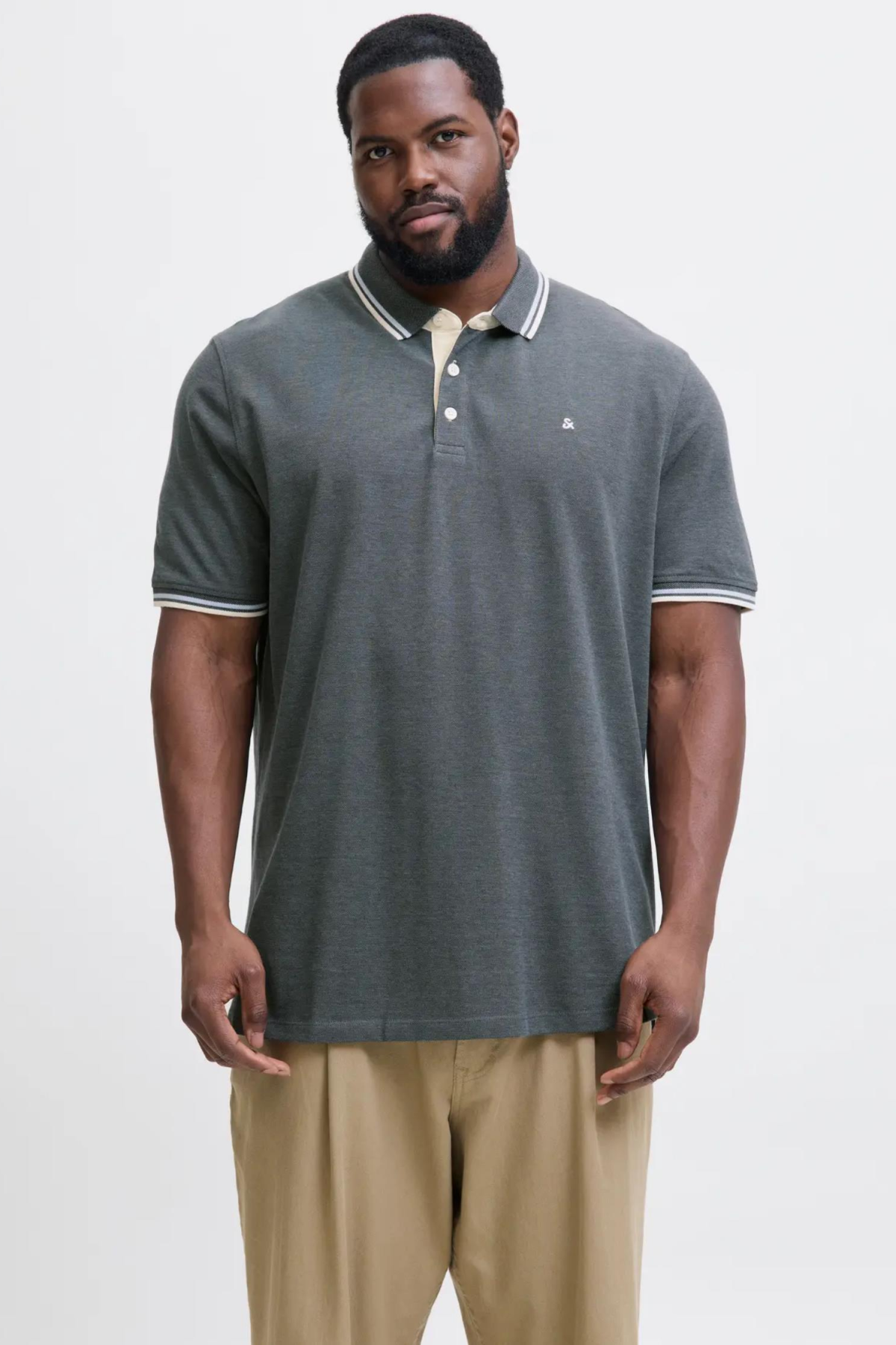 JACK&JONES 12143859 JJEPAULOS POLO YAKA NOOS BATTAL BUYUK BEDEN KISA KOL TSHIRT