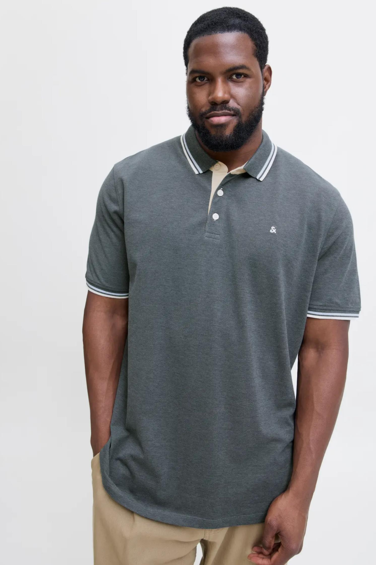 JACK&JONES 12143859 JJEPAULOS POLO YAKA NOOS BATTAL BUYUK BEDEN KISA KOL TSHIRT