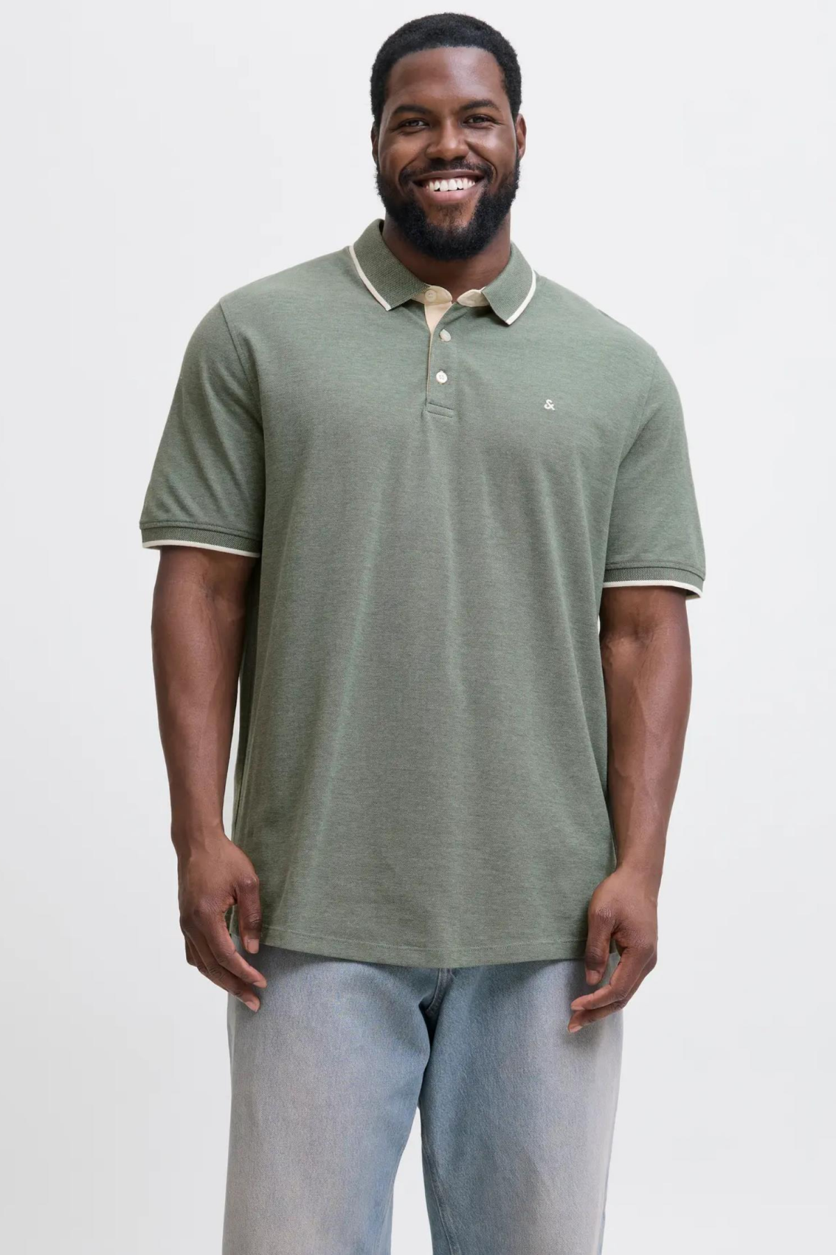 JACK&JONES 12143859 JJEPAULOS POLO YAKA NOOS BATTAL BUYUK BEDEN KISA KOL TSHIRT