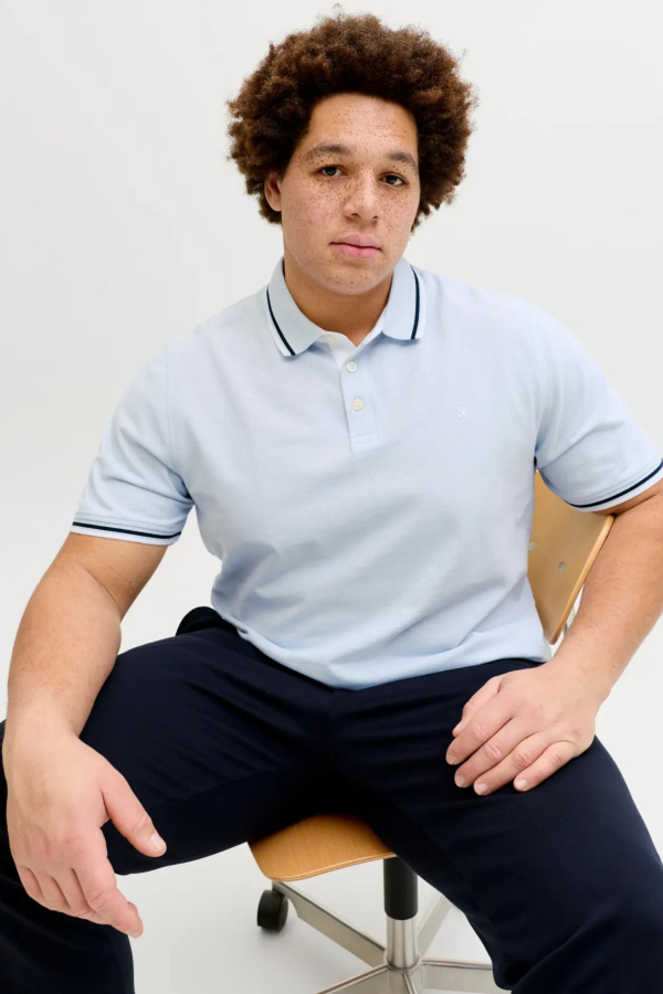 JACK&JONES 12143859 JJEPAULOS POLO YAKA NOOS BATTAL BUYUK BEDEN KISA KOL TSHIRT