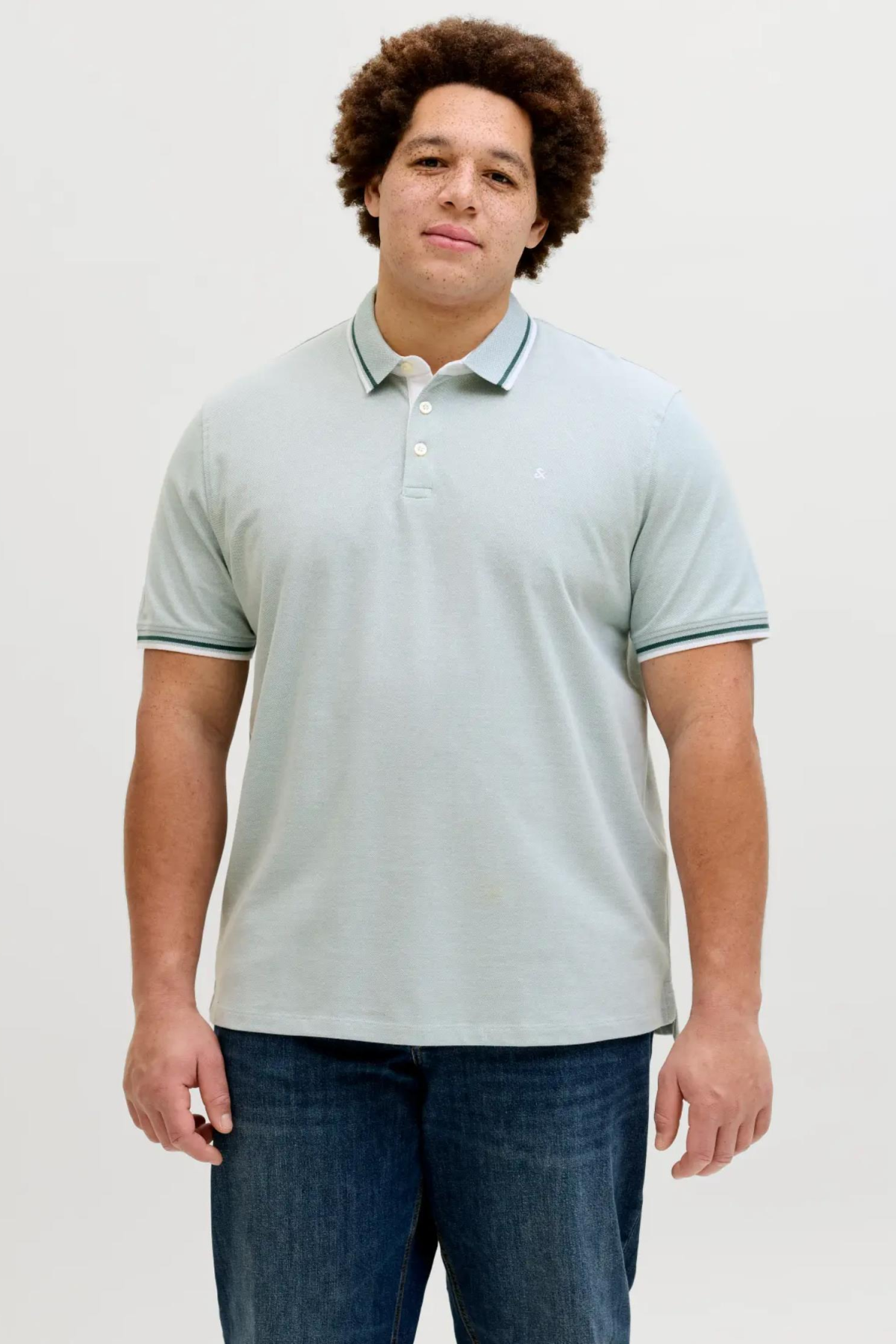JACK&JONES 12143859 JJEPAULOS POLO YAKA NOOS BATTAL BUYUK BEDEN KISA KOL TSHIRT