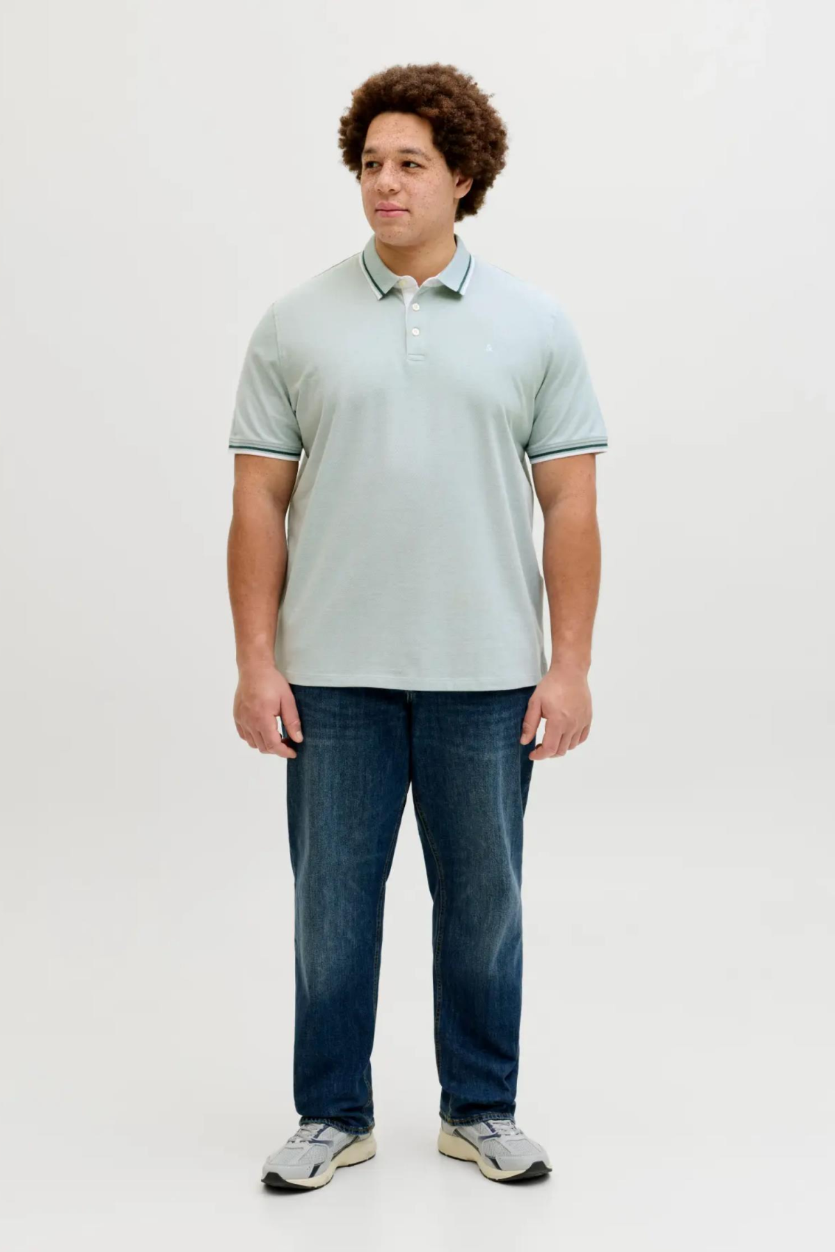 JACK&JONES 12143859 JJEPAULOS POLO YAKA NOOS BATTAL BUYUK BEDEN KISA KOL TSHIRT