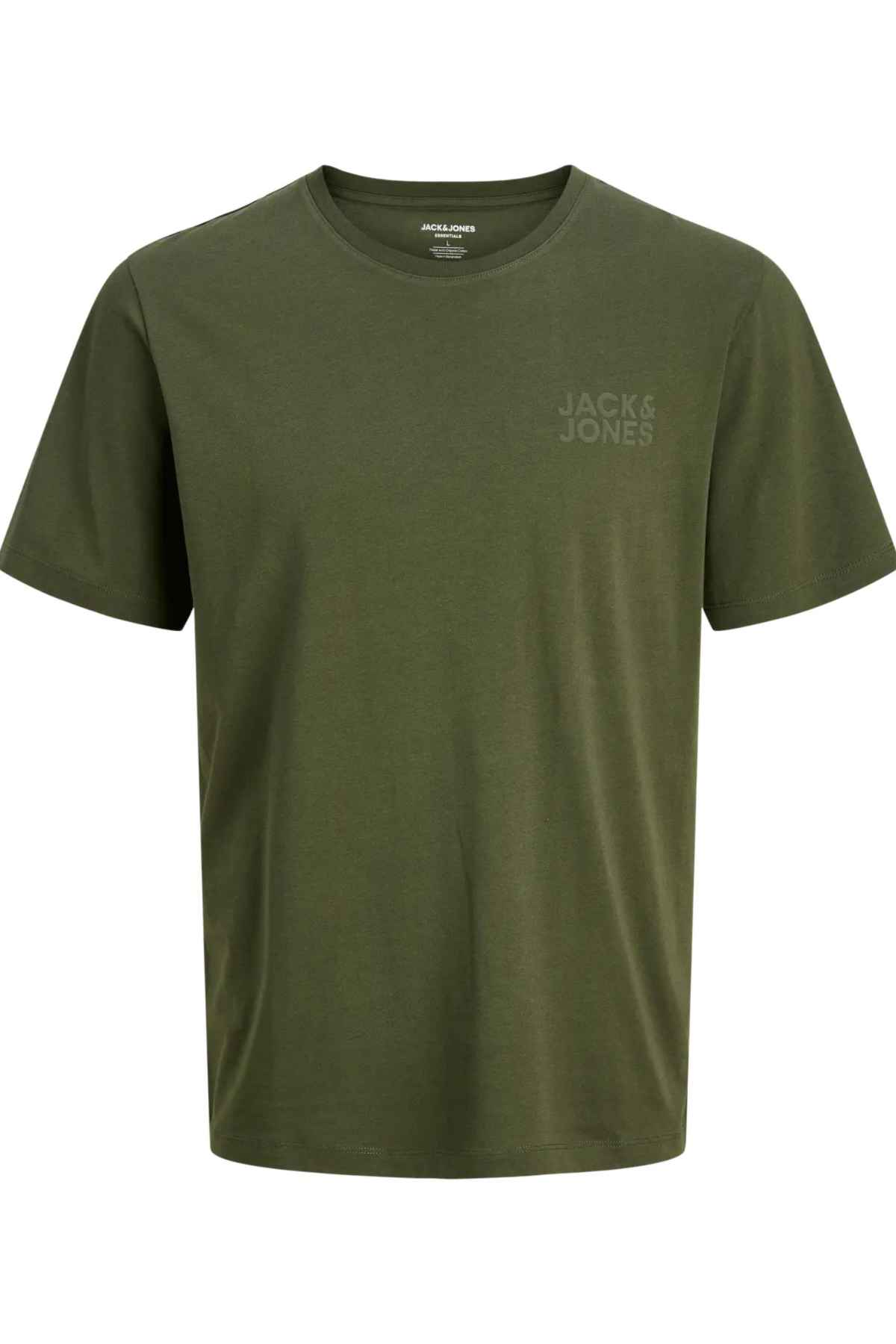JACK&JONES 12158505 SOL GOGUS YAZILI BUYUK BEDEN KISA KOL TSHIRT