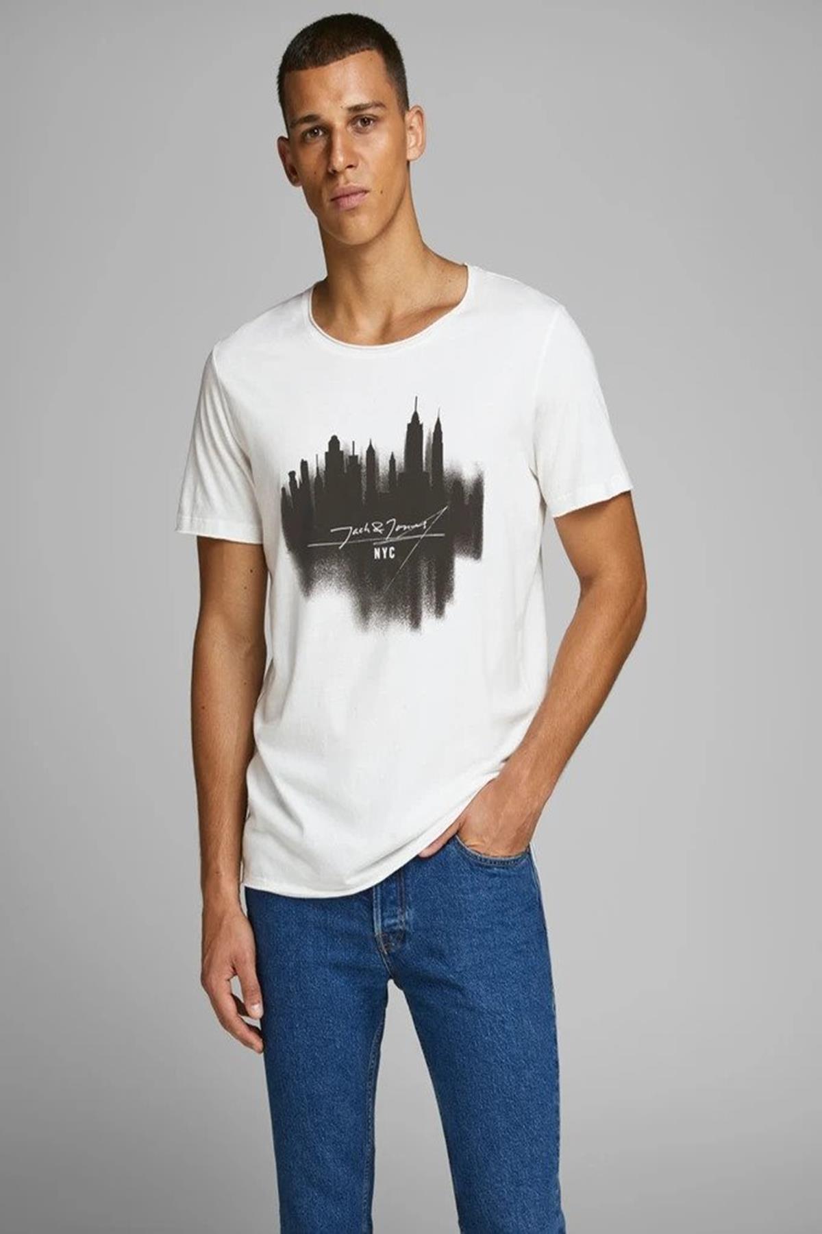 JACK & JONES 12162887 KISA KOL NEW YORK BASKILI