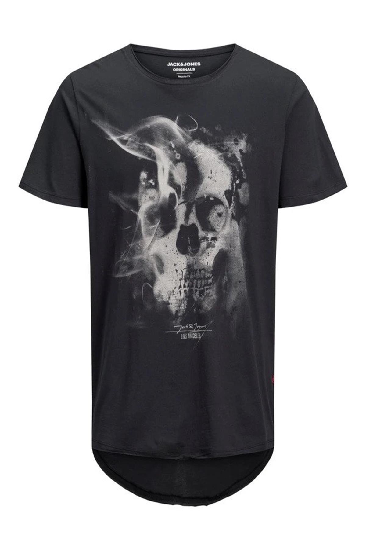 JACK & JONES 12162887 KURU KAFA BASKILI KISA KOL