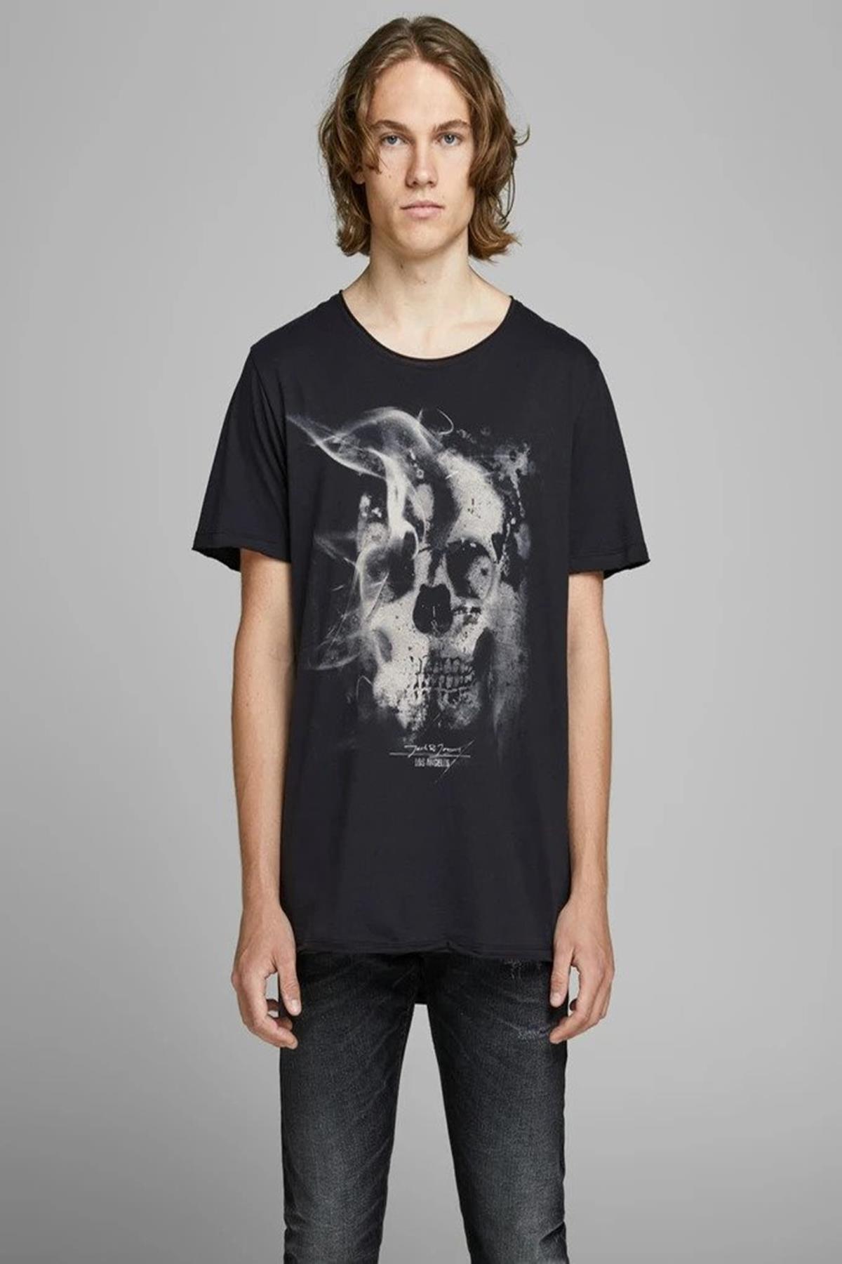 JACK & JONES 12162887 KURU KAFA BASKILI KISA KOL