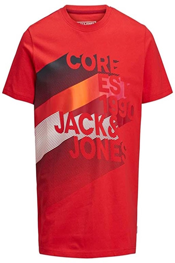 JACK & JONES 12172273 CORE ES 1990 YAZILI KISA KOL CIZGILI
