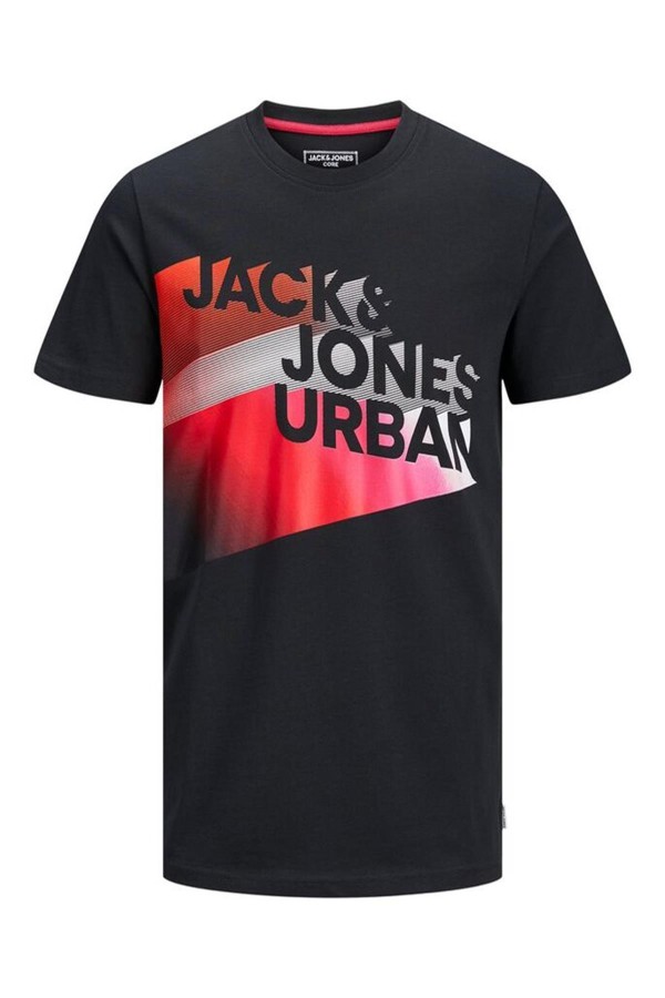 JACK & JONES 12172273 URBAN YAZILI CIZGI DESENLI KISA KOL