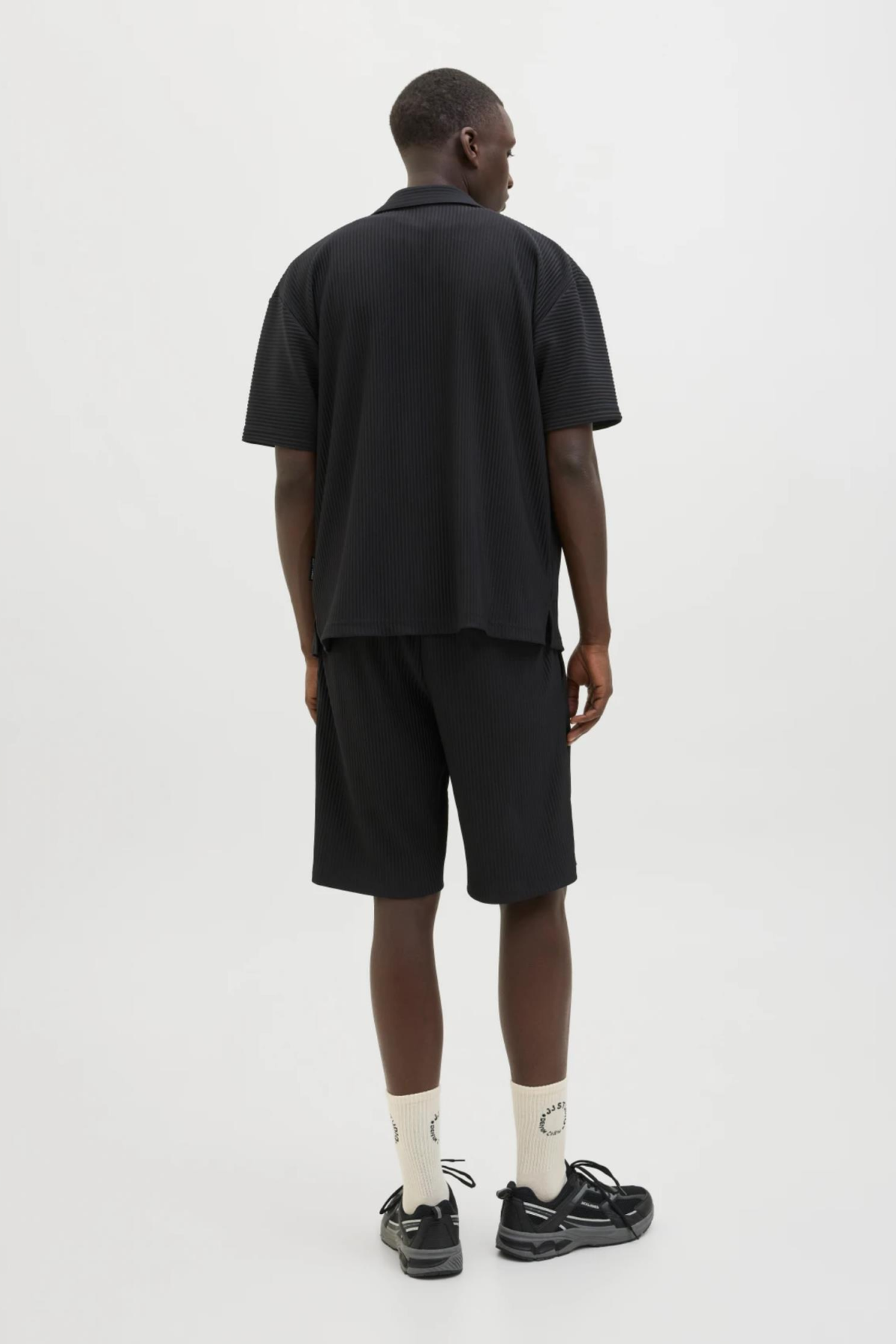 JACK&JONES 12174987 BEL LASTIKLI KENDINDEN CIZGILI ERKEK SORT