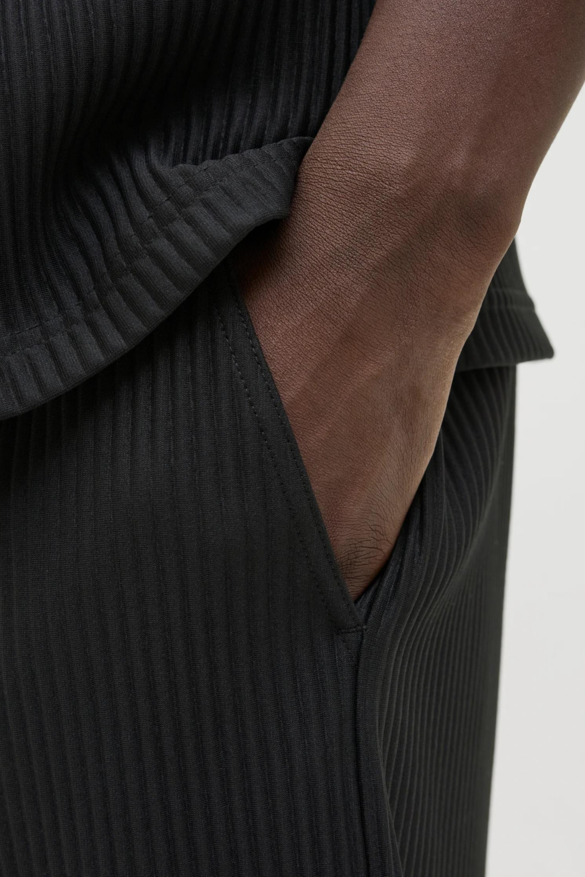 JACK&JONES 12174987 BEL LASTIKLI KENDINDEN CIZGILI ERKEK SORT