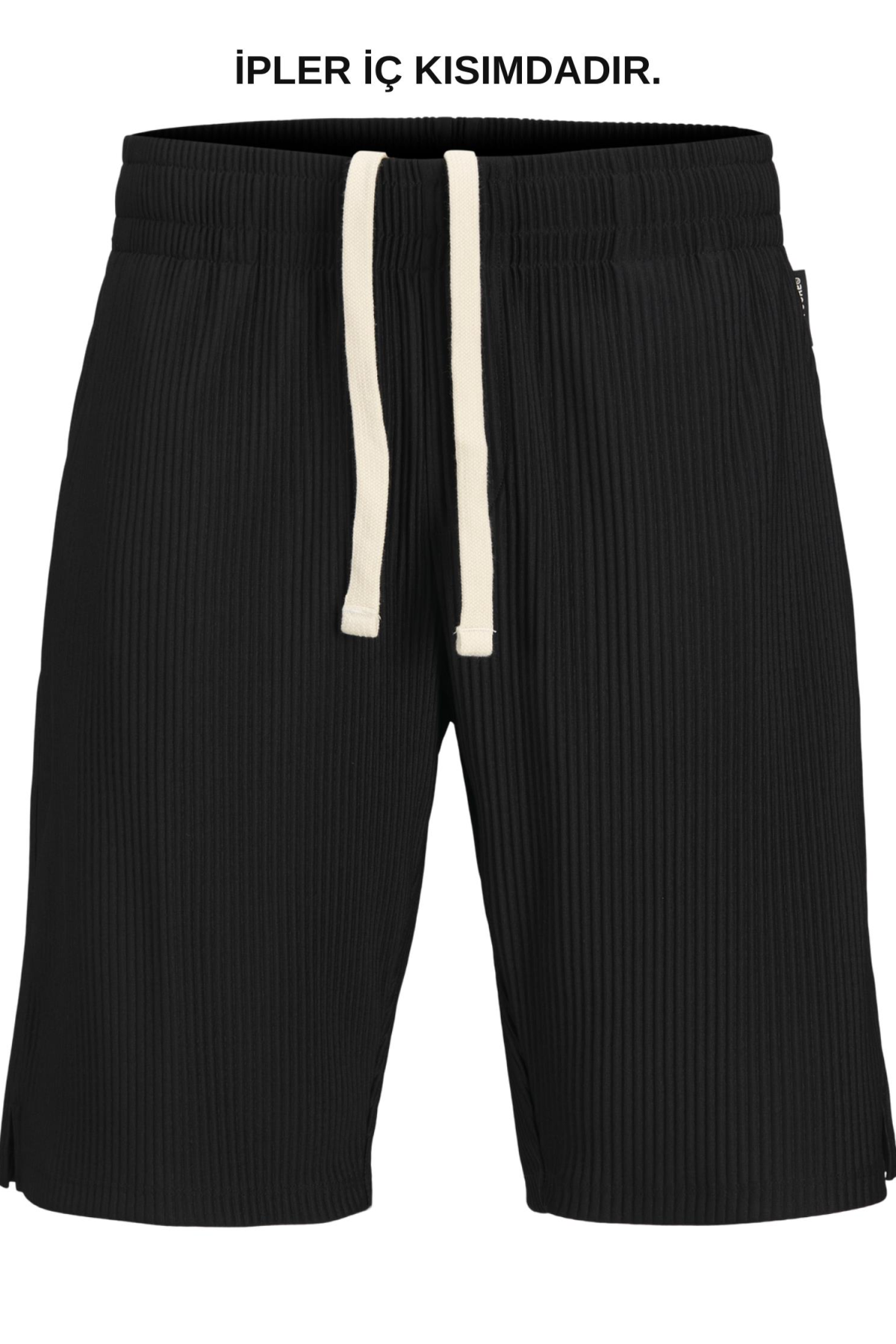 JACK&JONES 12174987 BEL LASTIKLI KENDINDEN CIZGILI ERKEK SORT