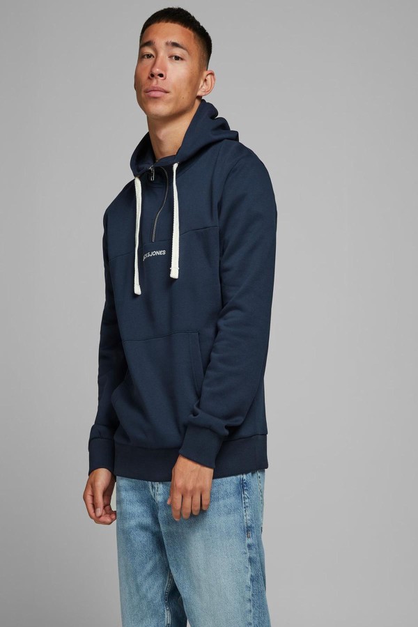 JACK & JONES 12177074 KANGURU CEP FERMUARLI KAPSONLU SWEAT