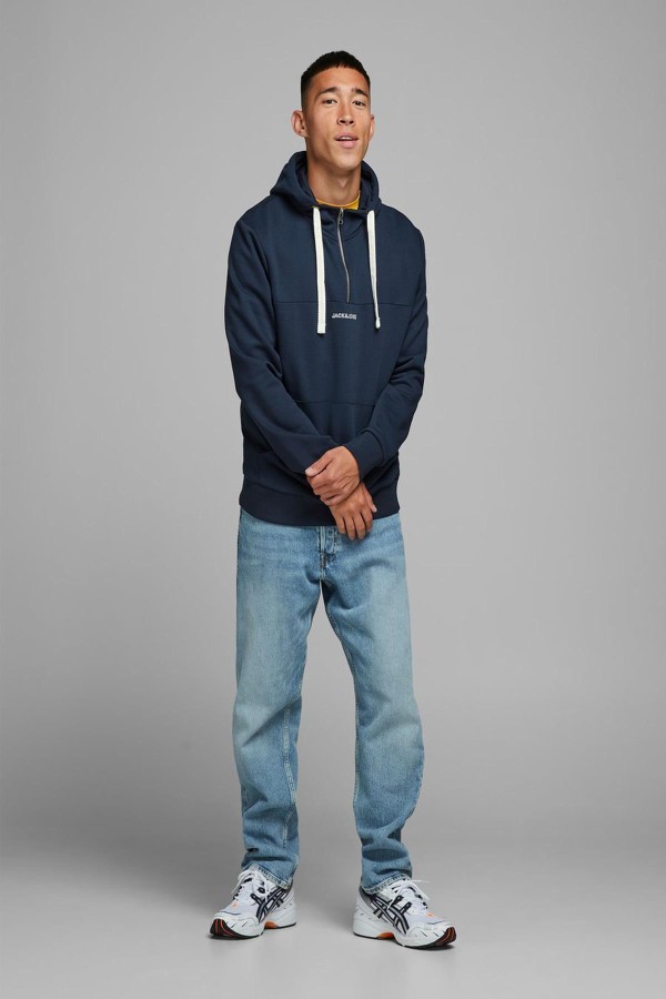 JACK & JONES 12177074 KANGURU CEP FERMUARLI KAPSONLU SWEAT